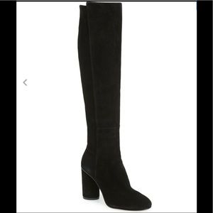 Stuart Weitzman Eloise Black Suede Boots